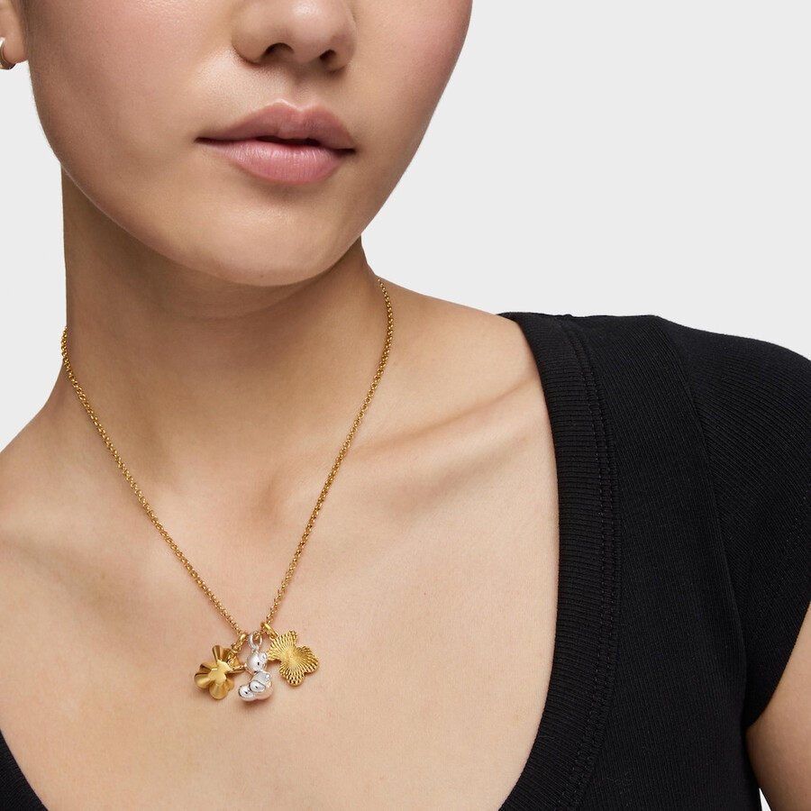 ciondolo a forma di orso proiettato con placcatura in oro 18kt su argento tous sweet 40s
