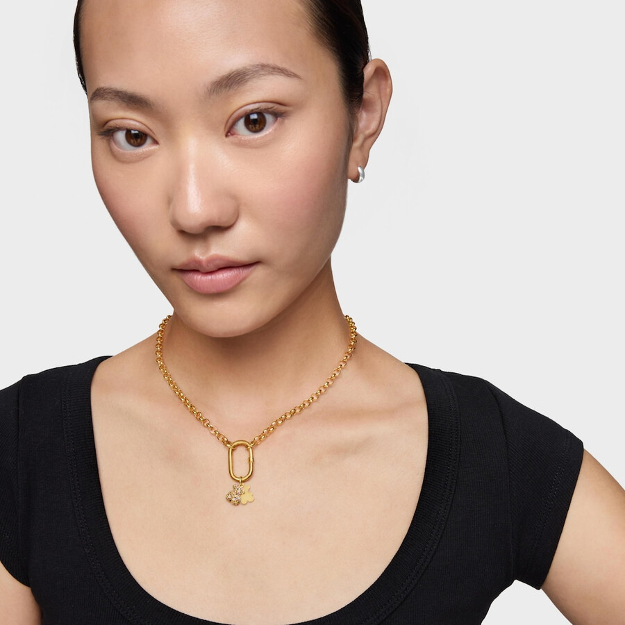 ciondolo doppio orso in oro 14kt con pietre preziose bold bear