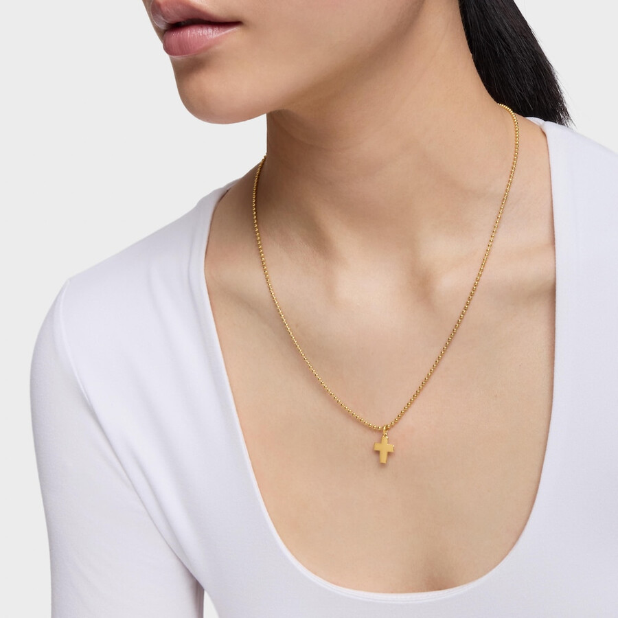 ciondolo a croce con placcatura in oro 18kt su argento tous motifs