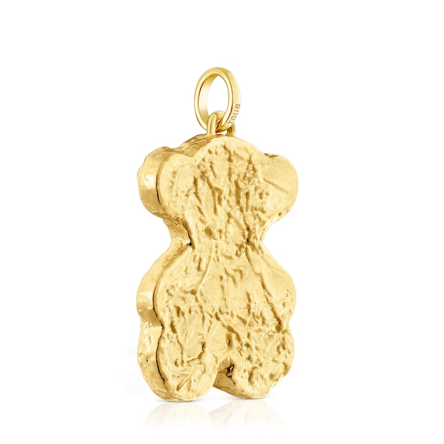 grande ciondolo con placcatura in oro 18kt su orsetto in argento sweet dolls