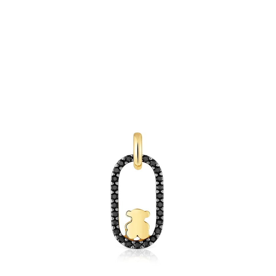 ciondolo con placcatura in oro 18 kt su argento e spinelli camille