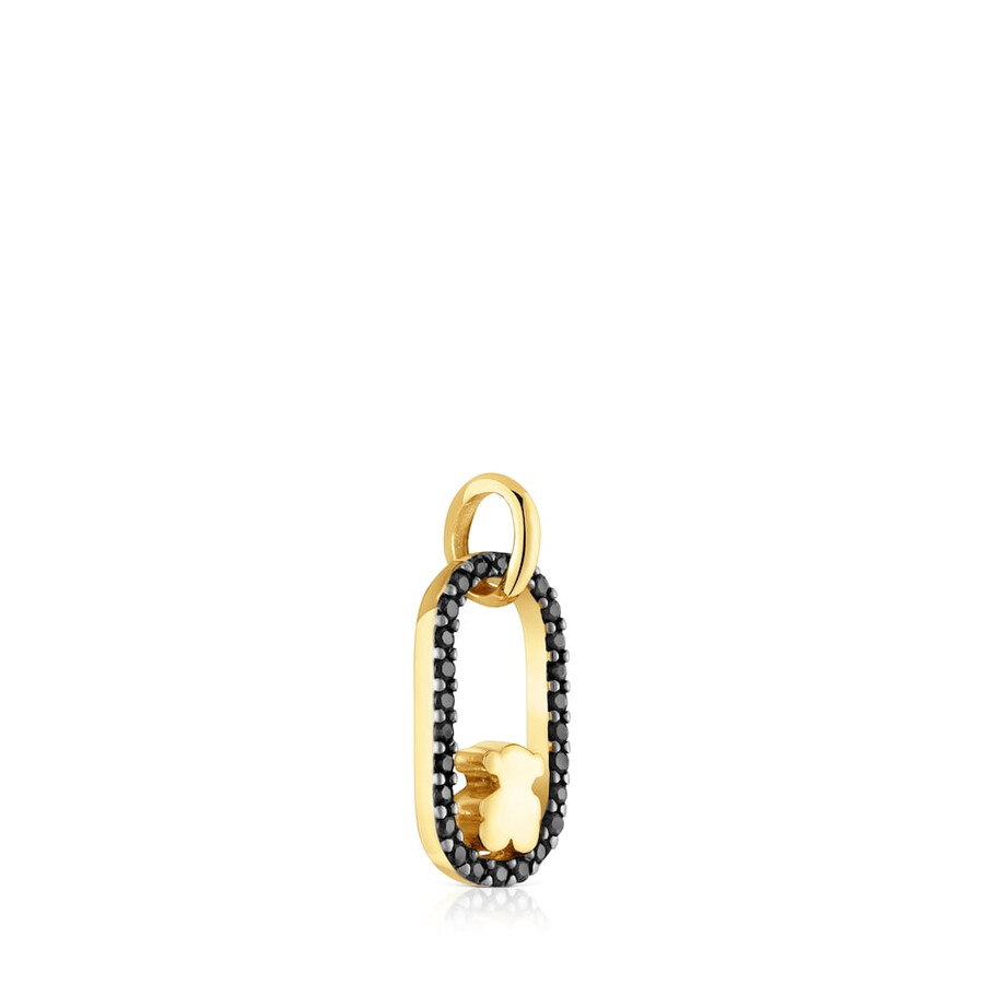 ciondolo con placcatura in oro 18 kt su argento e spinelli camille