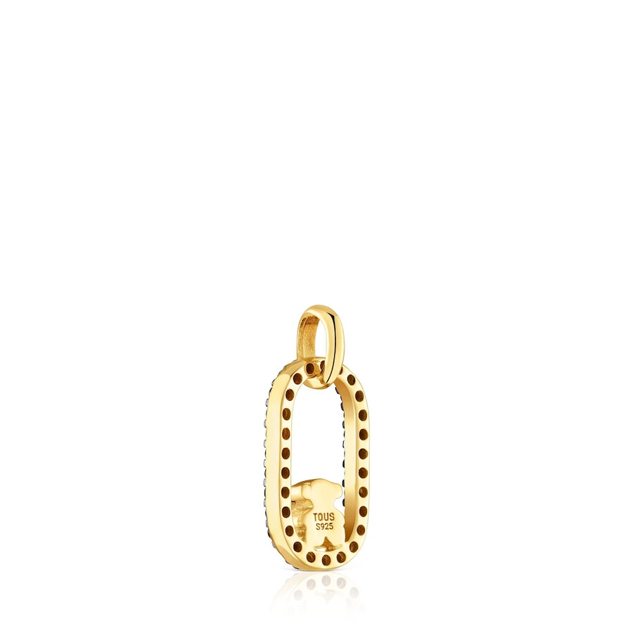 ciondolo con placcatura in oro 18 kt su argento e spinelli camille