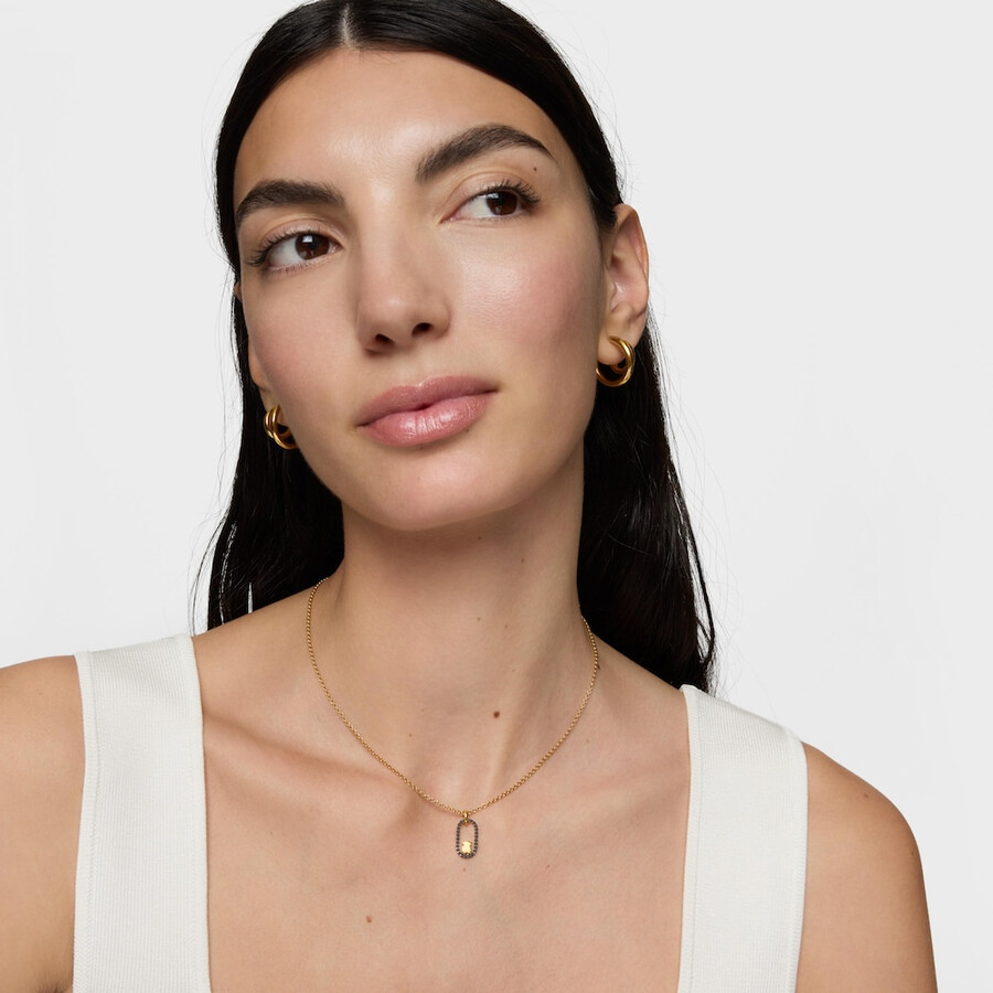 ciondolo con placcatura in oro 18 kt su argento e spinelli camille