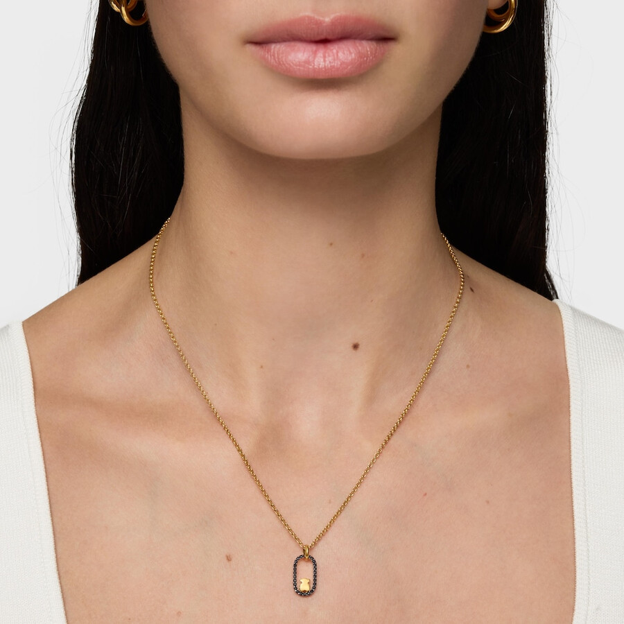 ciondolo con placcatura in oro 18 kt su argento e spinelli camille