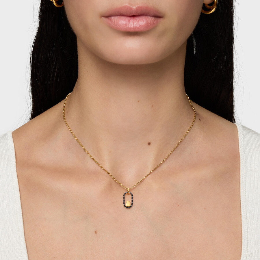 ciondolo con placcatura in oro 18 kt su argento e spinelli camille