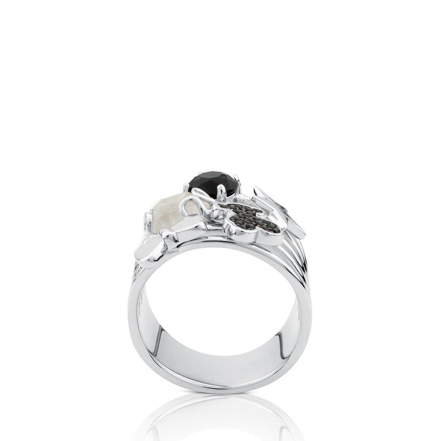 anello in argento con pietre preziose