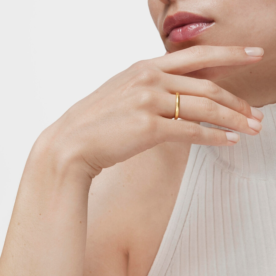 anello nuziale semicircolare in oro da 27 mm tous alianzas