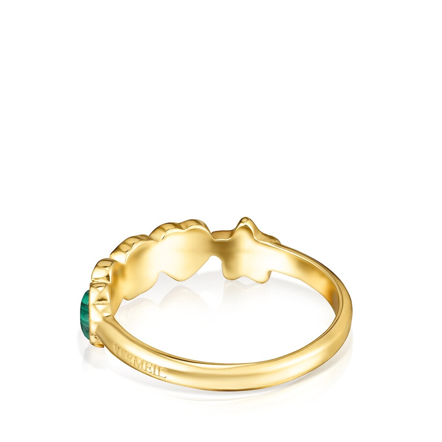 anello glory in argento vermeil con cinque motivi di pietre preziose multicolori