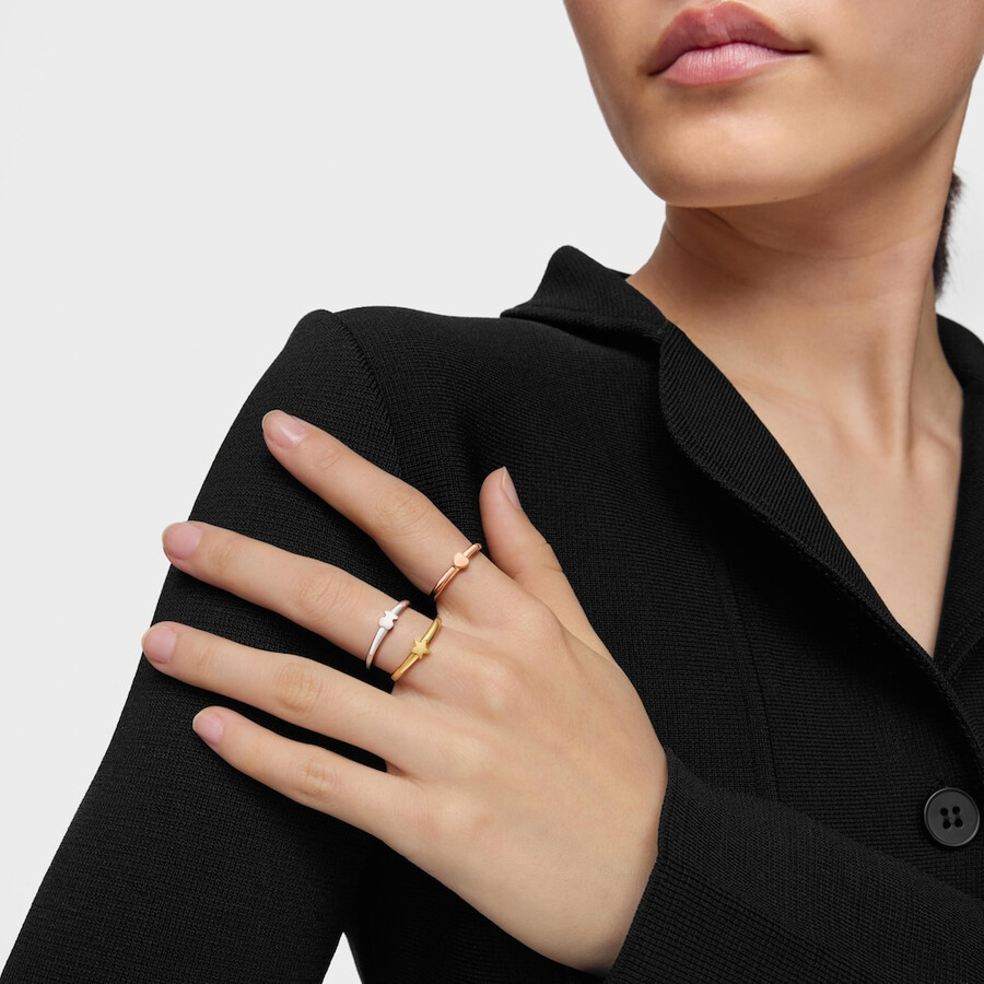 anello tous in argento argento vermeil e argento vermeil rosa motivi misti set di anelli