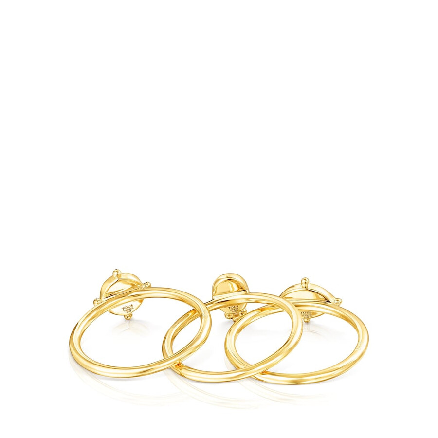 confezione di anelli magic nature in argento vermeil con pietre preziose