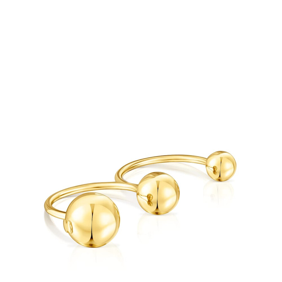 anello doppio aperto in argento vermeil