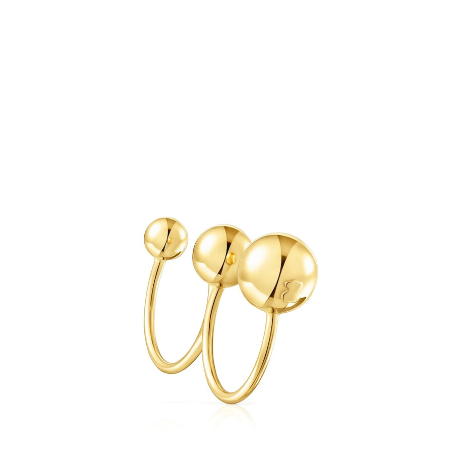 anello doppio aperto in argento vermeil
