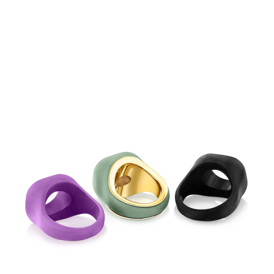anello con sigillo virtual garden in argento vermeil con ametista