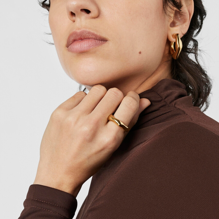 anello aperto tabit in argento vermeil