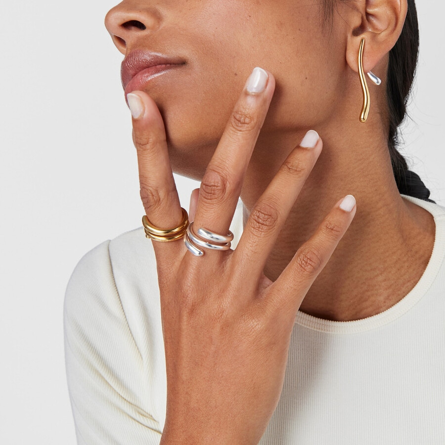 anello a spirale in argento vermeil new hav