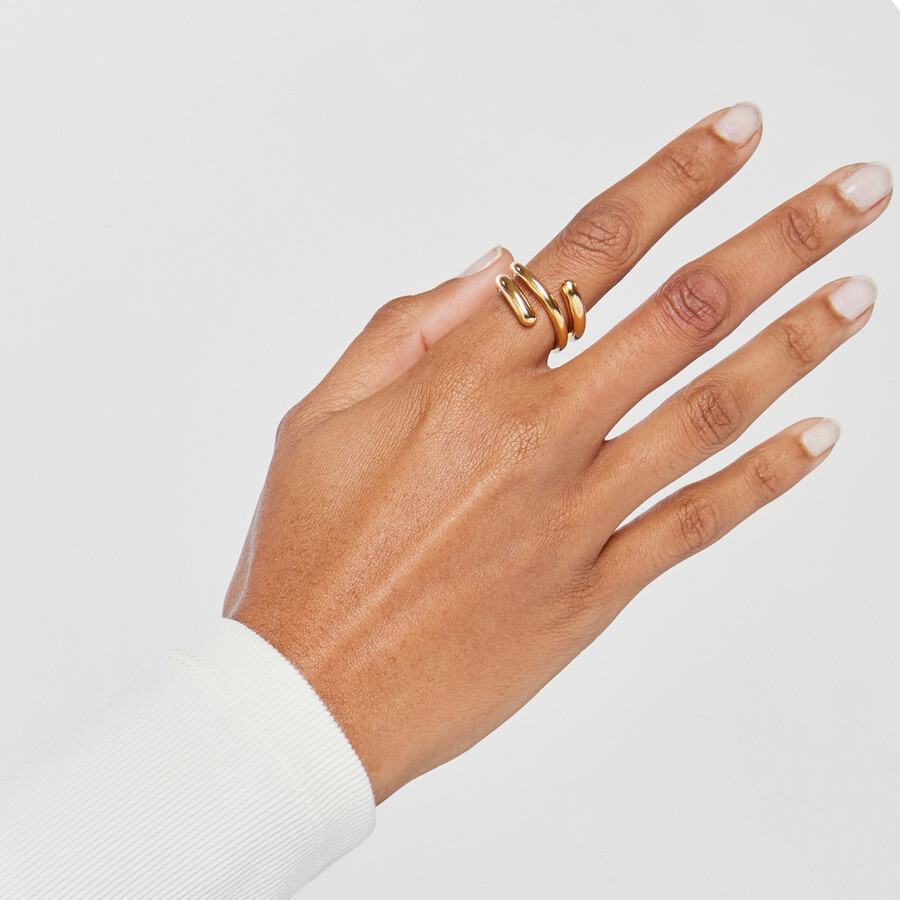 anello a spirale in argento vermeil new hav