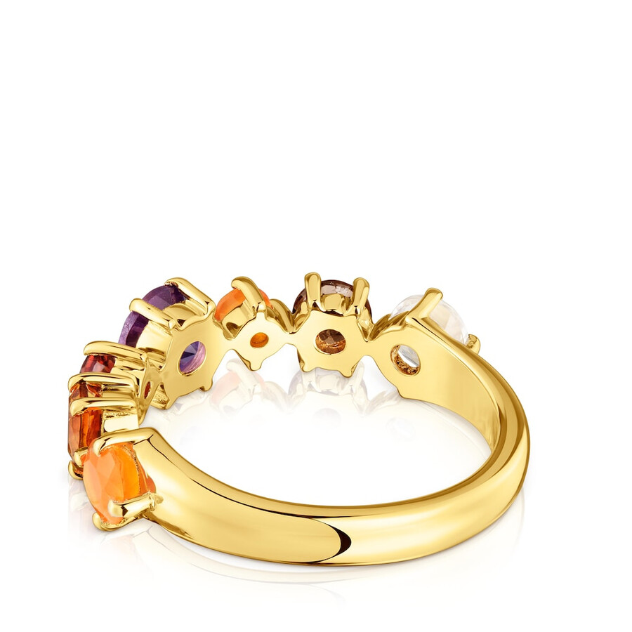 piccolo anello in argento placcato oro 18kt e pietre preziose sugar party