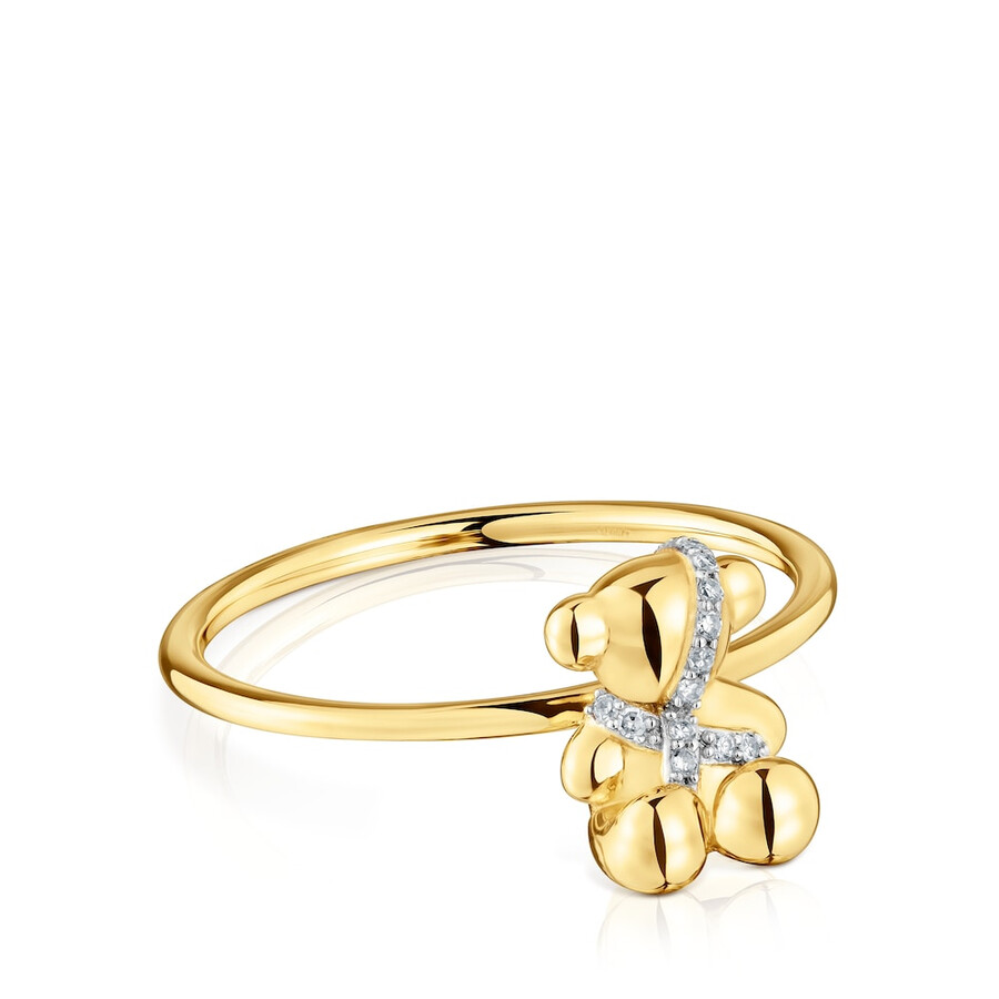 anello medio in oro e diamanti lligat