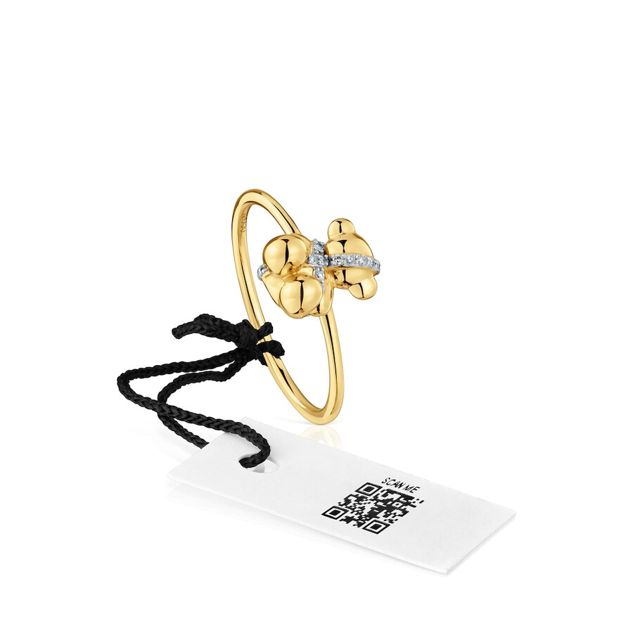 anello medio in oro e diamanti lligat