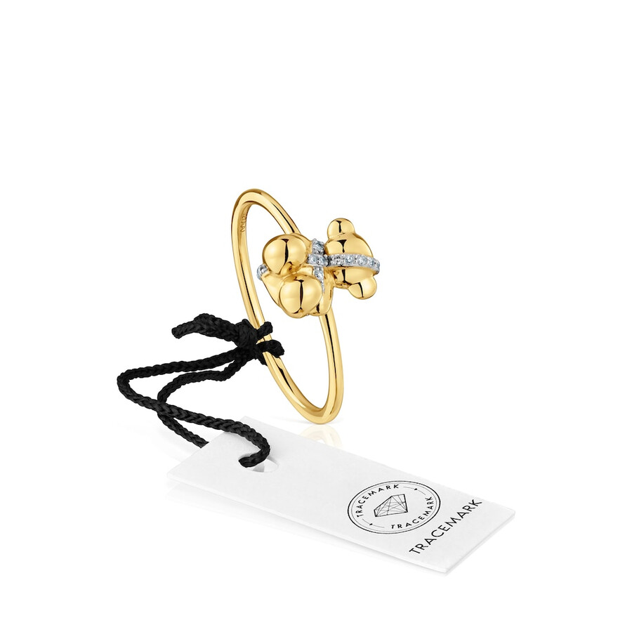 anello medio in oro e diamanti lligat