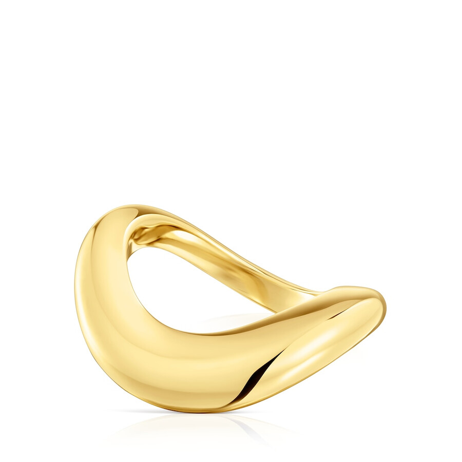 anello piccolo con placcatura in oro 18kt su argento galia basics