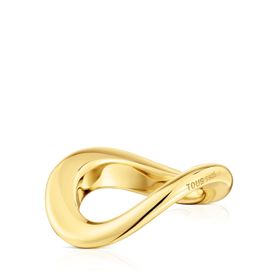 anello piccolo con placcatura in oro 18kt su argento galia basics