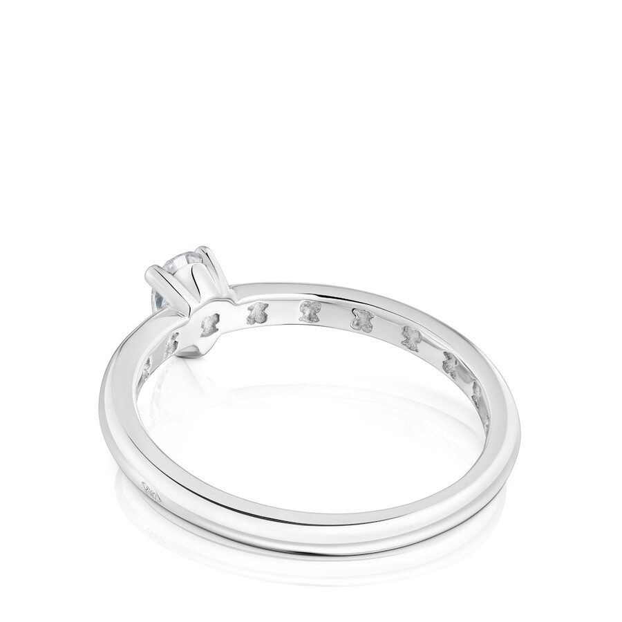 anello solitario in platino con diamante taglio a pera creato in laboratorio les classiques lgd
