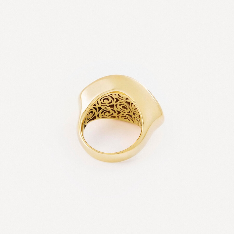 anello in oro con dettaglio di diamanti tous atelier