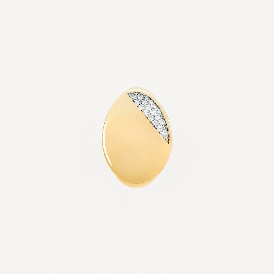 anello in oro con dettaglio di diamanti tous atelier