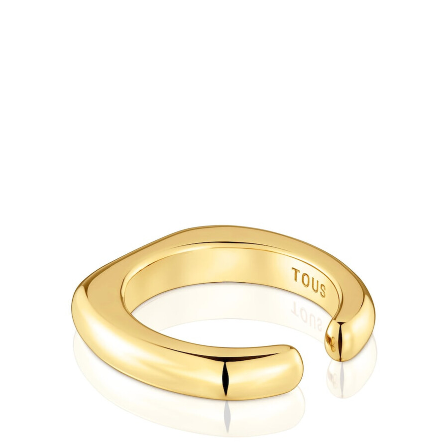 linea di anelli aperti placcati in oro 18kt su argento