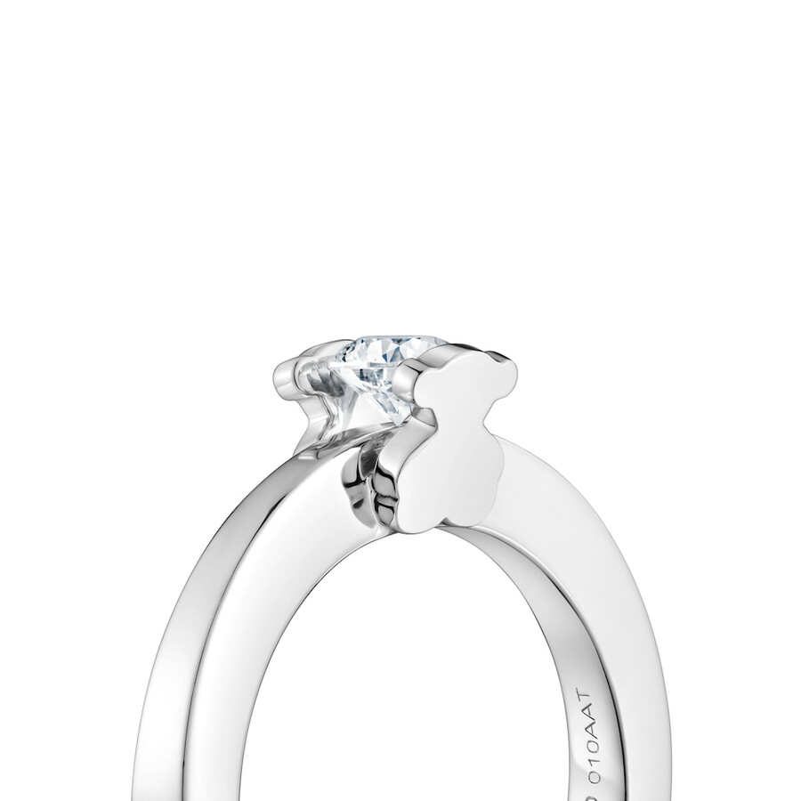 anello solitario in platino con diamante di laboratorio da 025 ct tous sweet diamonds lgd