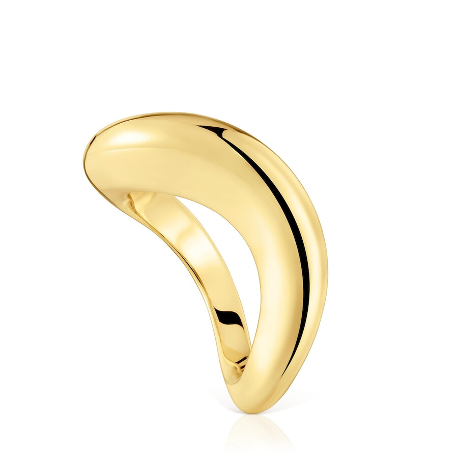 anello piccolo con placcatura in oro 18kt su argento galia basics