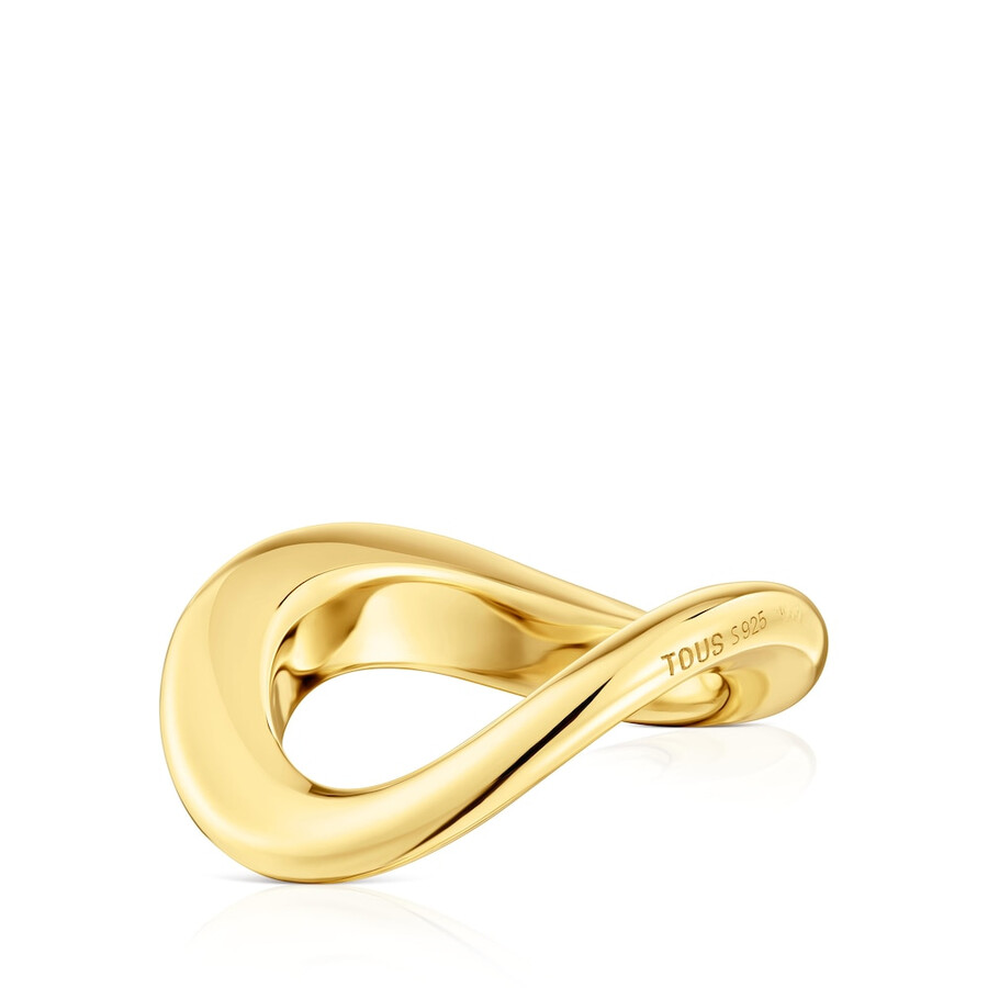 anello piccolo con placcatura in oro 18kt su argento galia basics