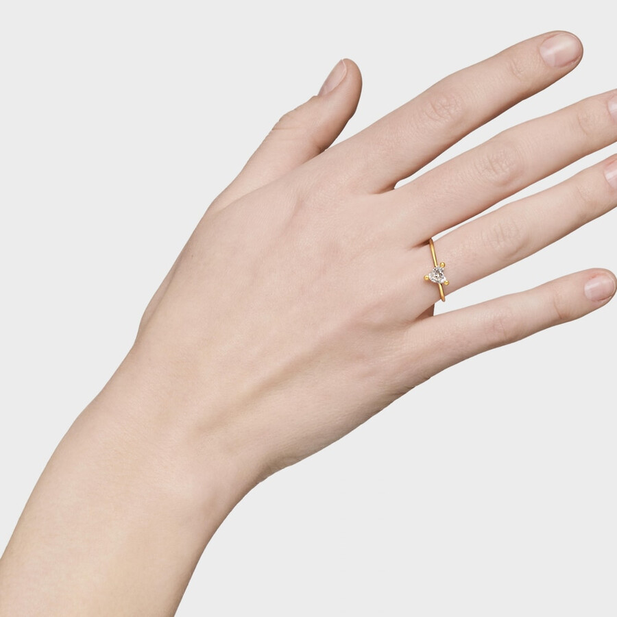 anello in oro con diamante creato in laboratorio garden of love lgd