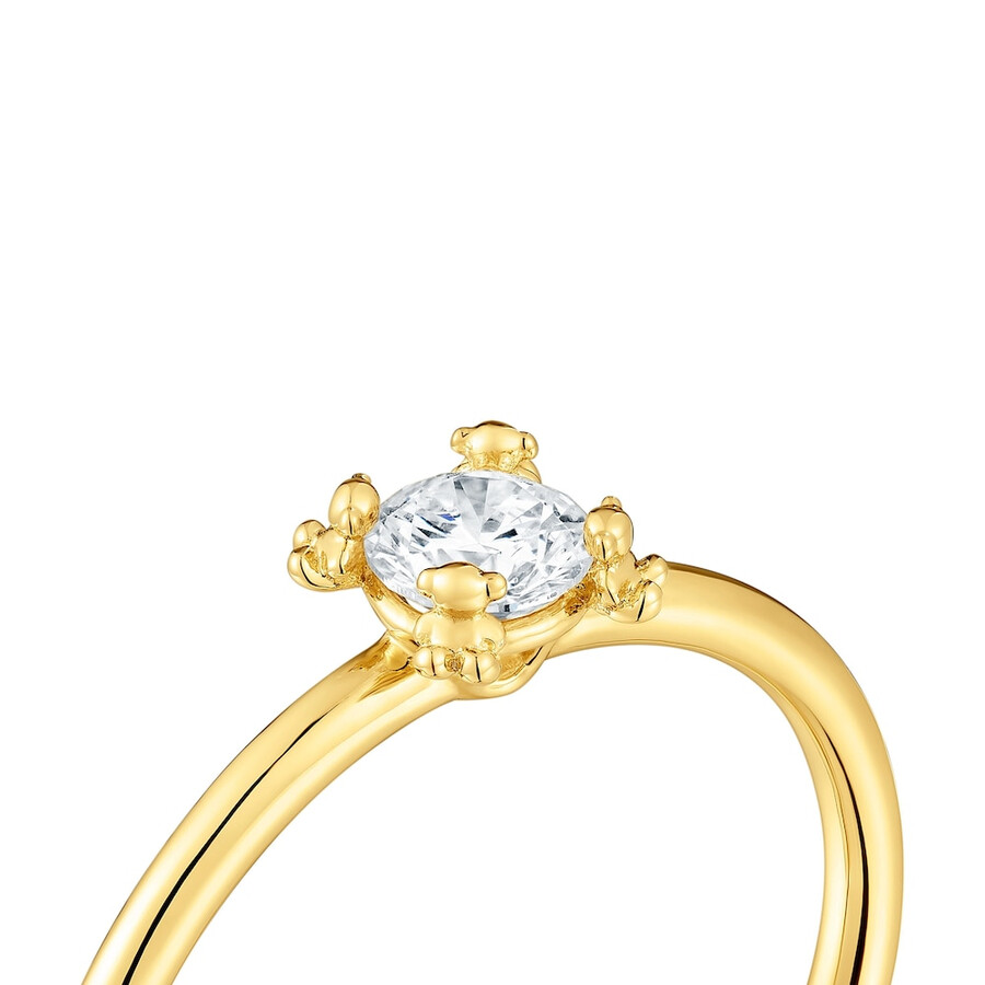 anello placcato in oro 18 carati su argento con diamante creato in laboratorio pillole di colore