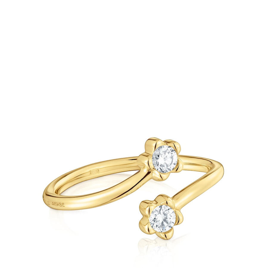 anello aperto in oro con diamanti creati in laboratorio tous lili