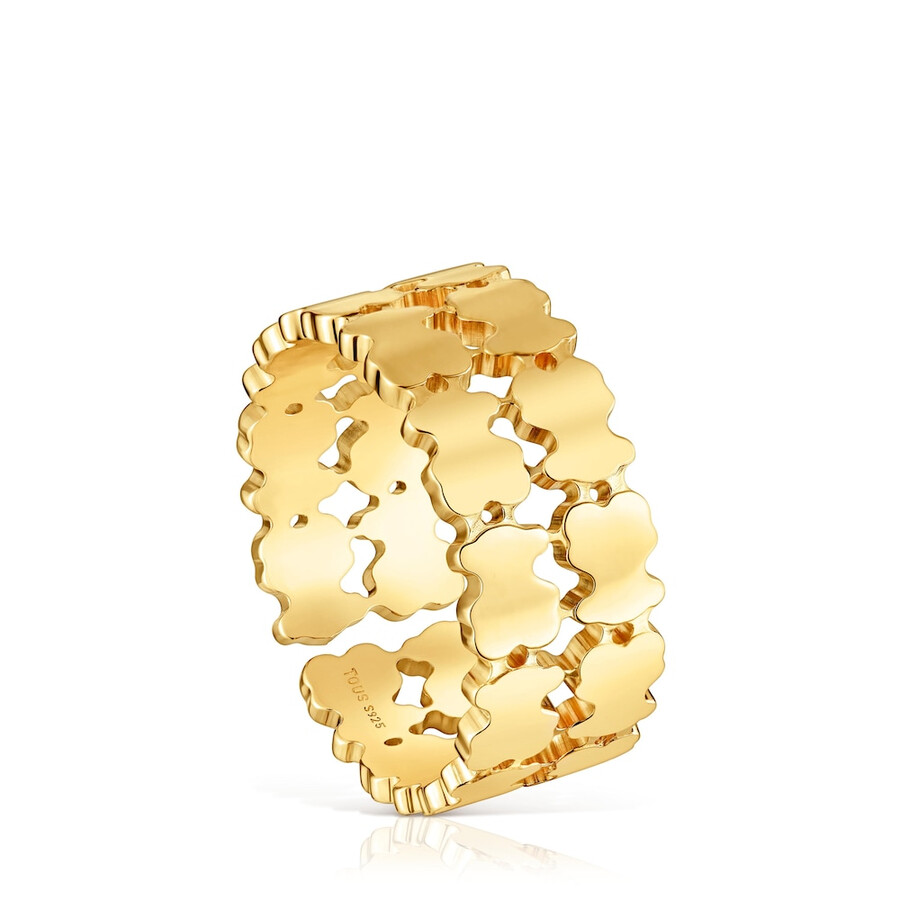 anello con placcatura in oro 18kt su argento tous sweet 40s