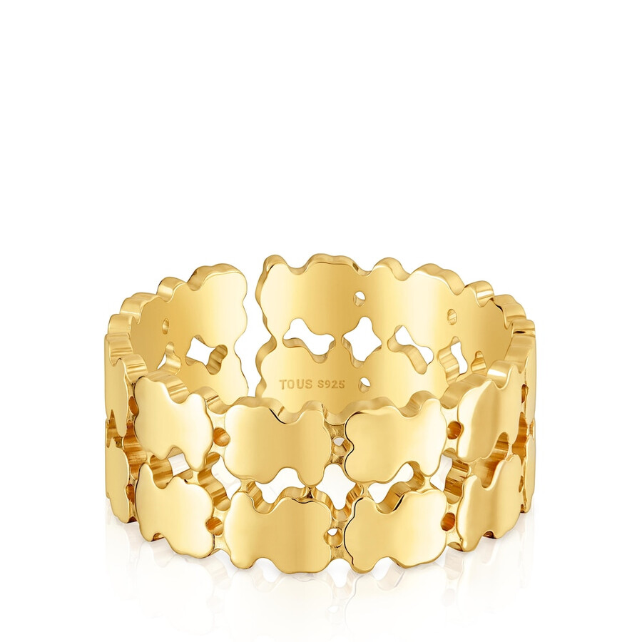 anello con placcatura in oro 18kt su argento tous sweet 40s