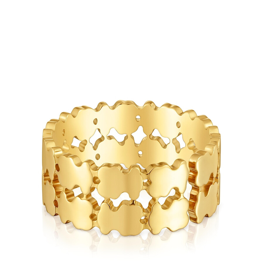 anello con placcatura in oro 18kt su argento tous sweet 40s
