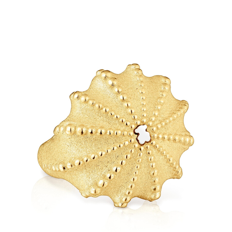 anello con sigillo bicolore tous grain arrecife de coral