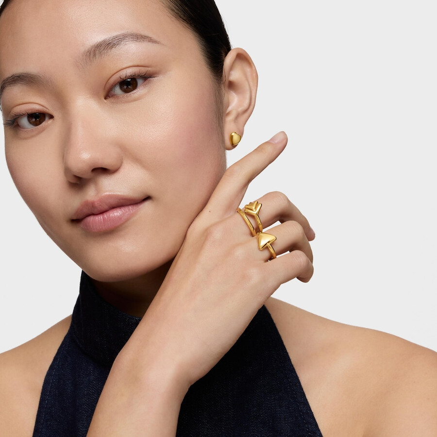 anello aperto con placcatura in oro 18kt su argento tous flechazo