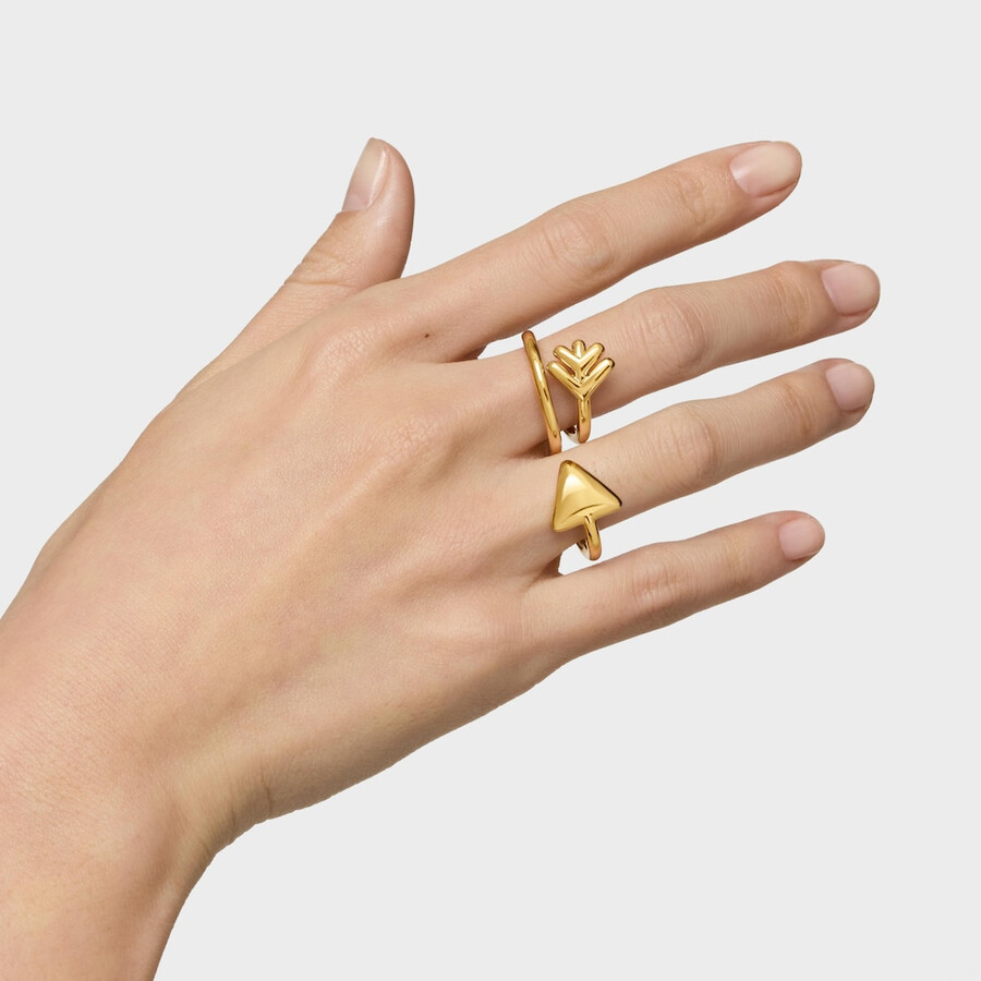 anello aperto con placcatura in oro 18kt su argento tous flechazo