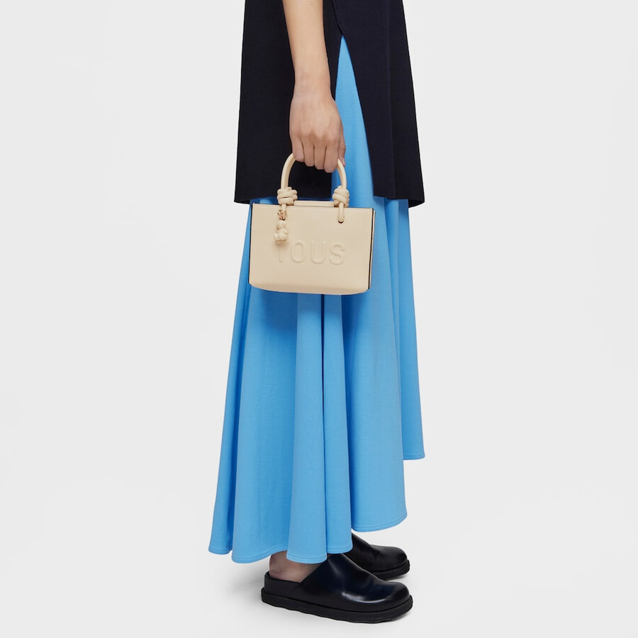 borsa mini orizzontale beige tous la rue novità