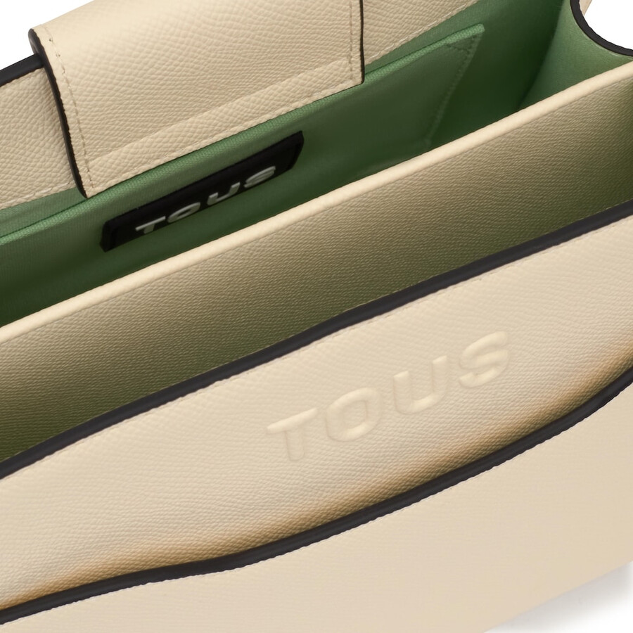 piccola borsa shopping beige audree saffiano