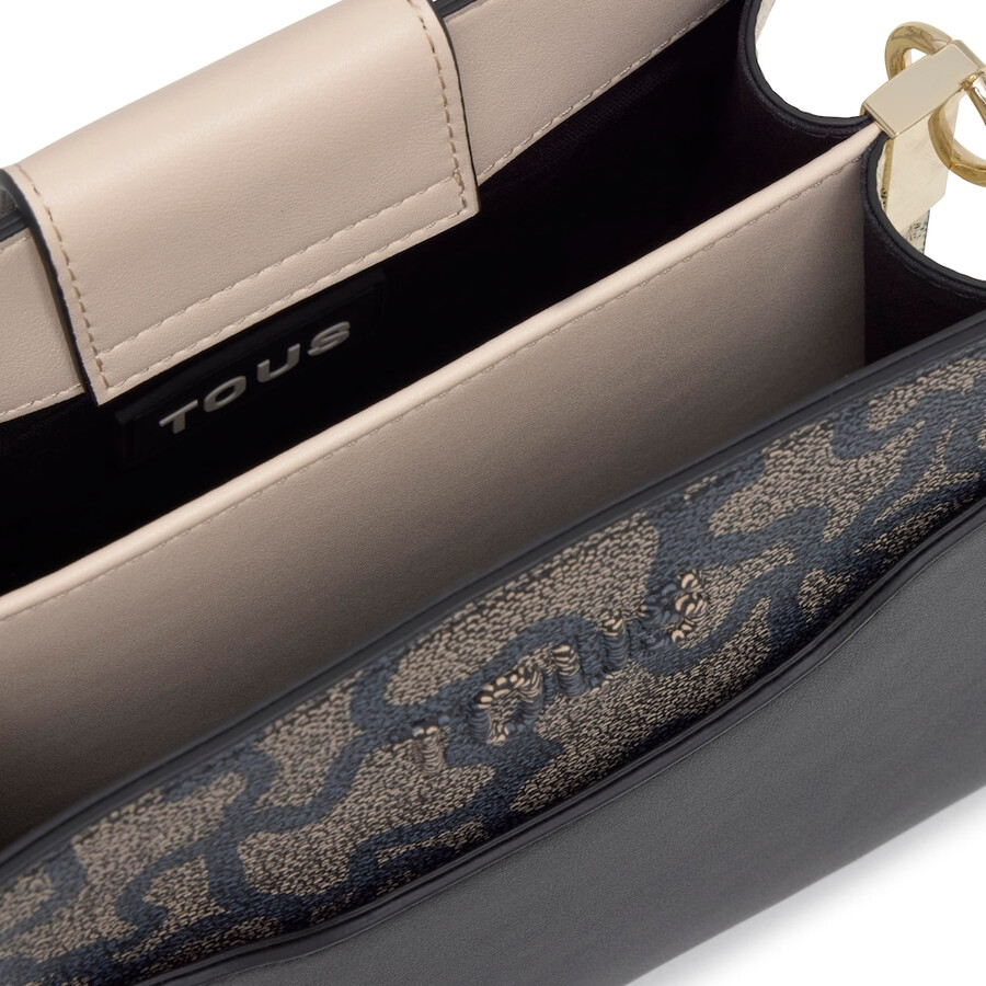 piccola borsa shopping nera kaos icon