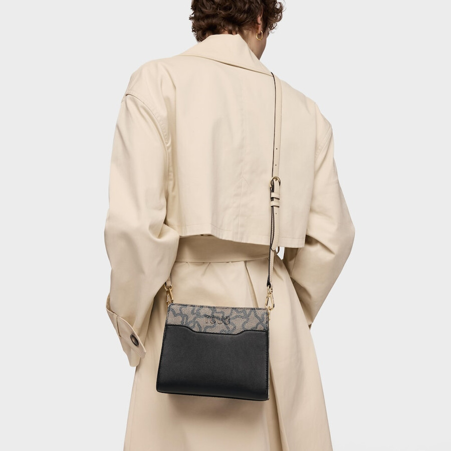 piccola borsa shopping nera kaos icon