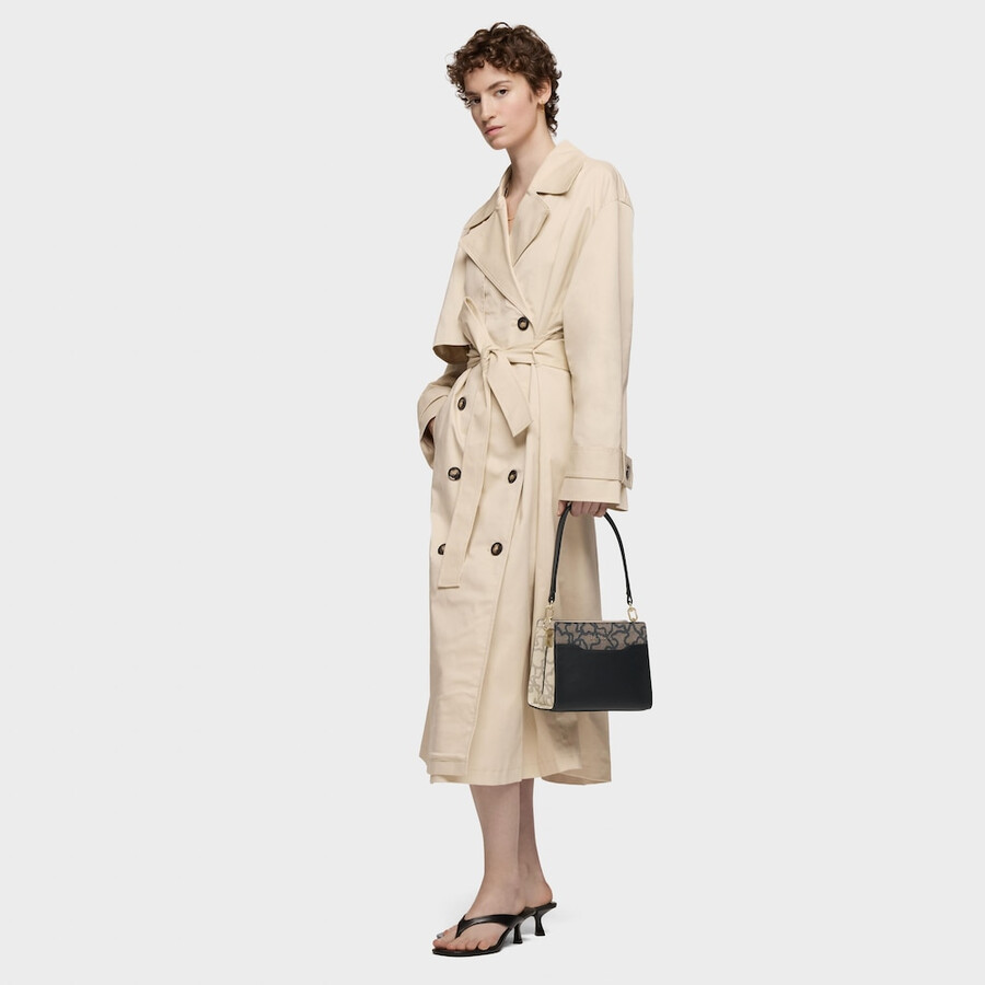 piccola borsa shopping nera kaos icon