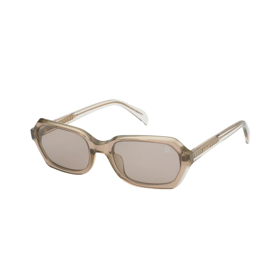 occhiali da sole beige ovali chiari