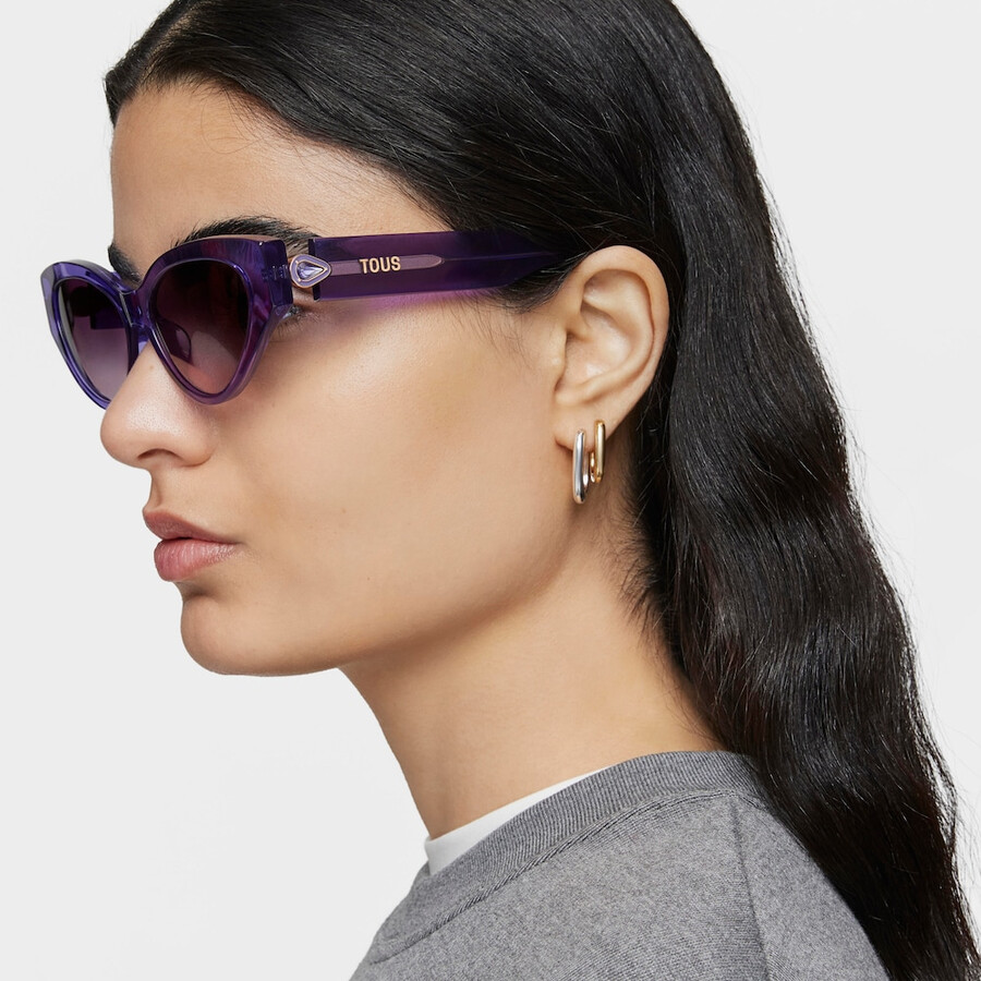 occhiali da sole color lilla tous cat eye